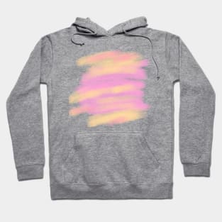 Pink yellow orange watercolor abstract art design Hoodie